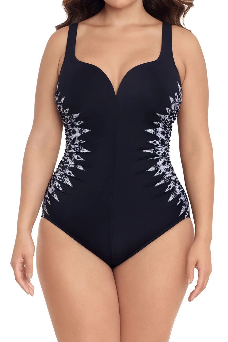 Miraclesuit Labyrinth Temptress One-Piece Swimsuit Womens 16 Beach Tummy Control